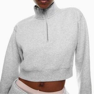 Aritzia TNA Cozy Fleece perfect 1/4 zip sweatshirt